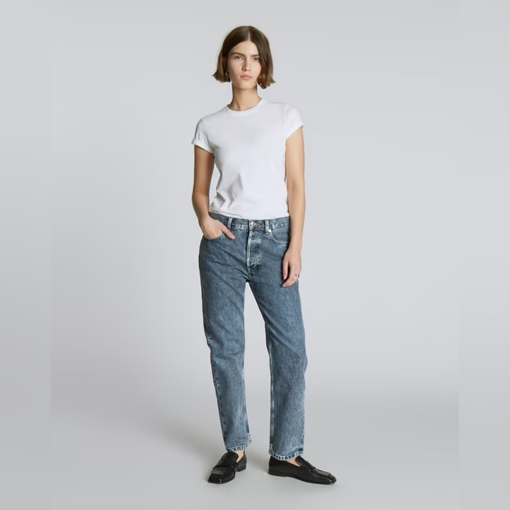 NWT Everlane the Rigid Slouch Jeans 28 acid wash
